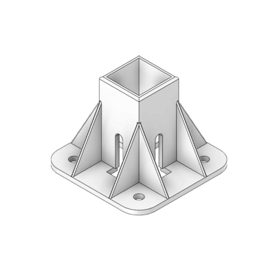 33-4545-1SS MODULAR SOLUTIONS MOUNTING FOOT 4 SIDED FOR 45 X 45 FULLY ENCLOSED